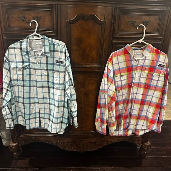 Columbia Other - COLUMBIA FISHING SHIRTS (2) PFG SUPER BAHAMA LONG SLEEVE MED (RUNS BIG)